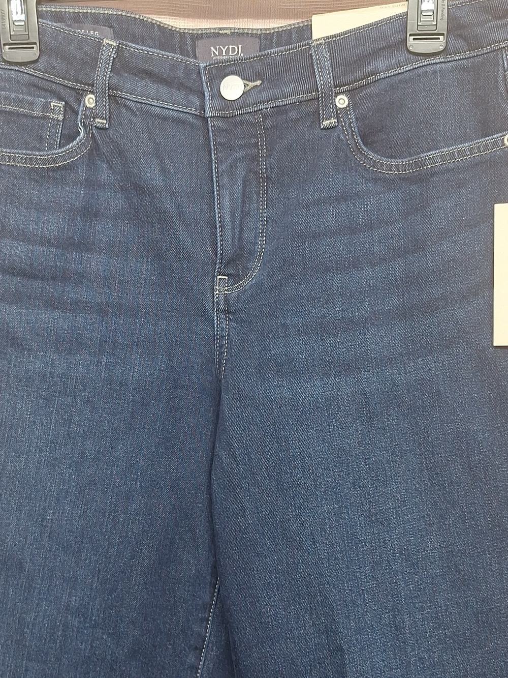 NYDJ Womens Dark Blue Straight-Leg Jeans Size 10 NWT